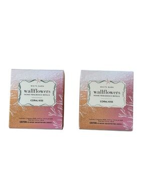 Bath & Body Works Coral Kiss (Orange, Mango) Wallflower Refill Bulbs x4